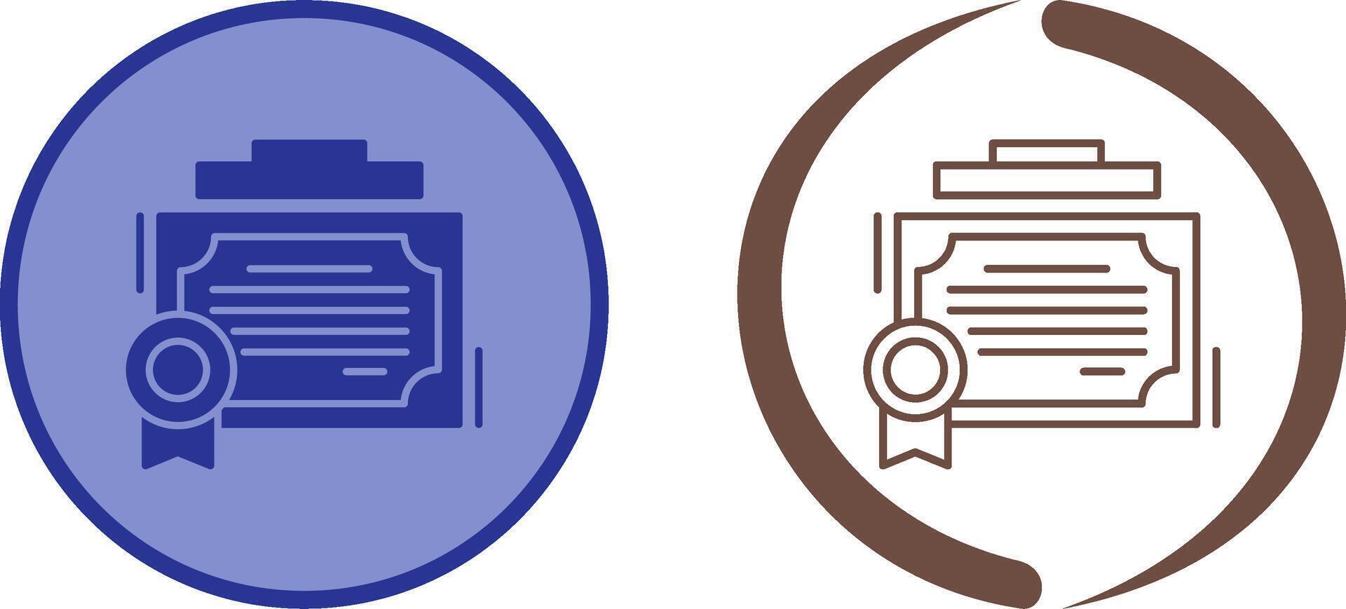 Certificate Icon Design vector