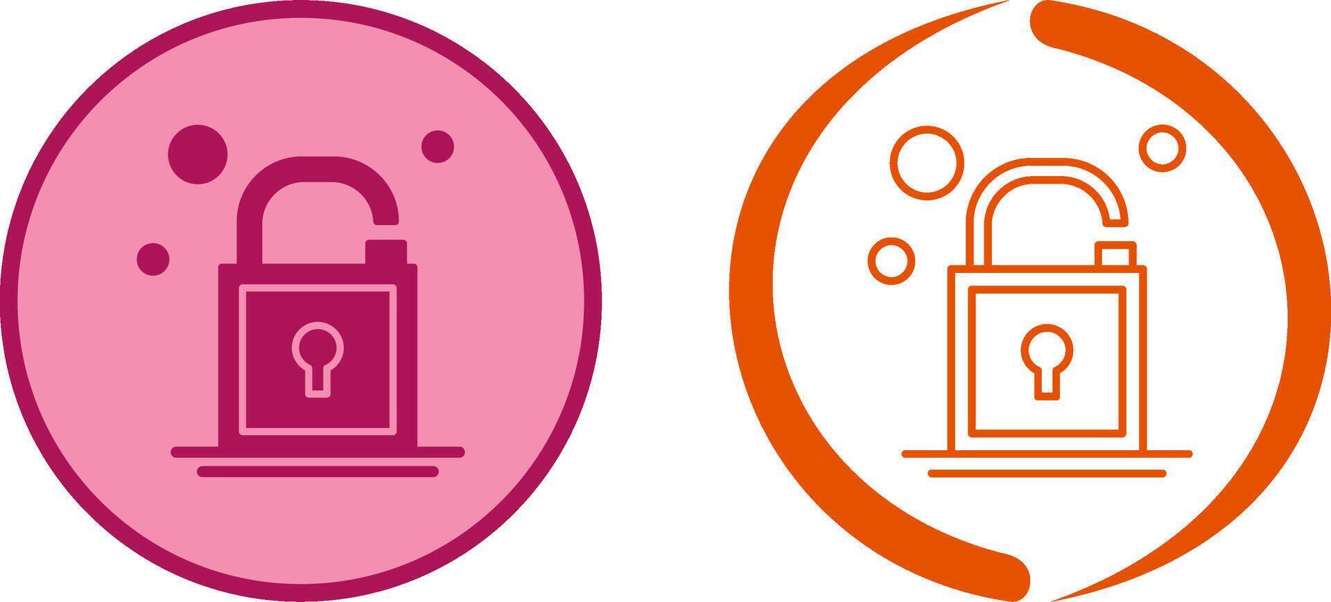 Open Lock Icon Design vector