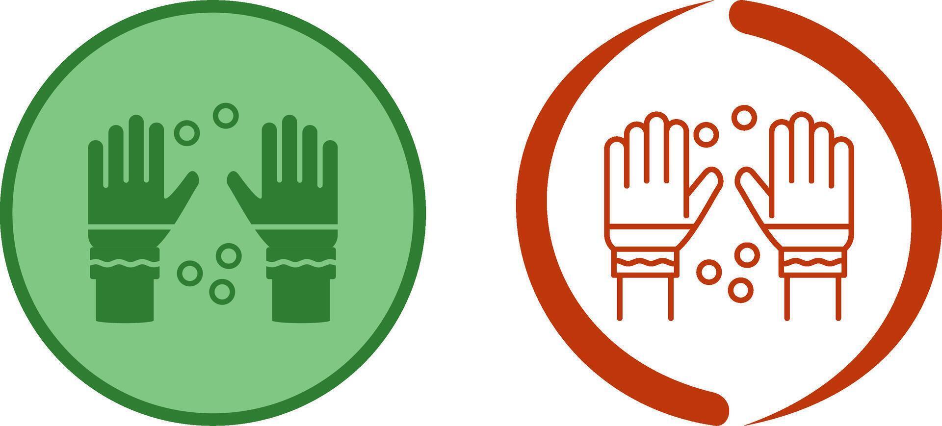 Winter Gloves Icon Design vector
