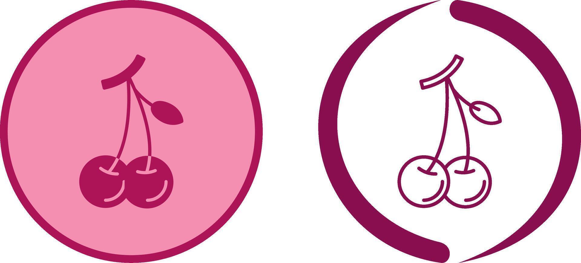Cherries Icon Design vector