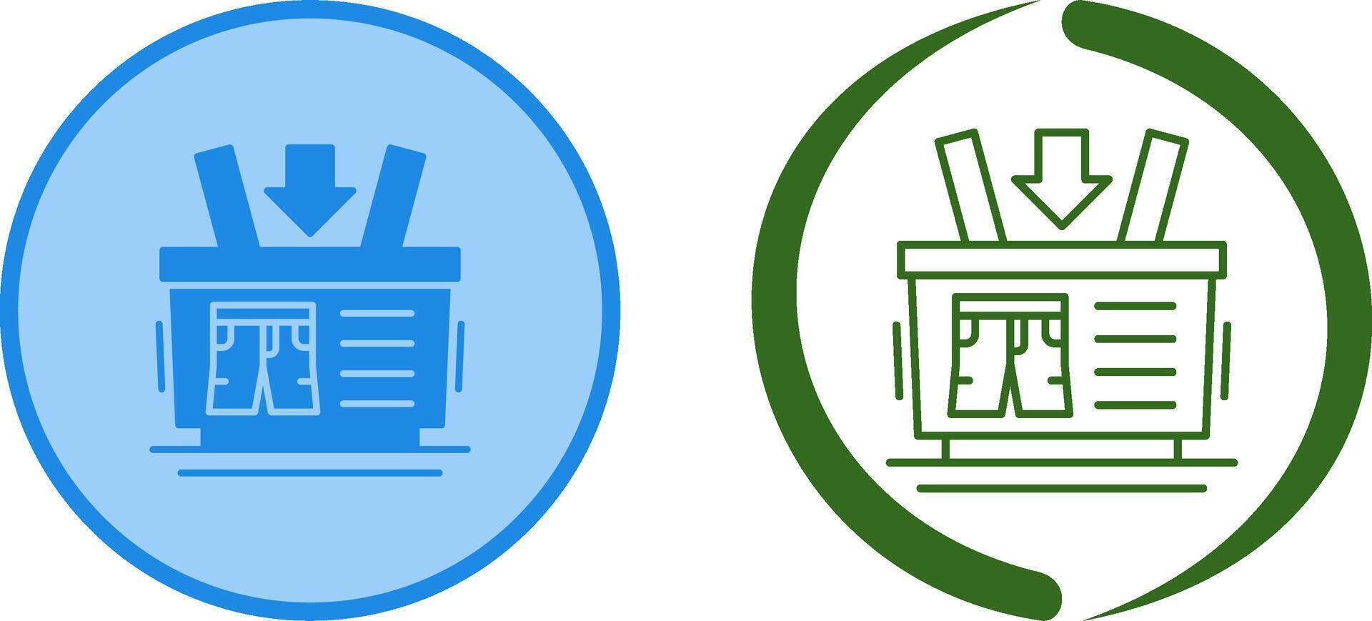 Shopping Basket Icon Design vector