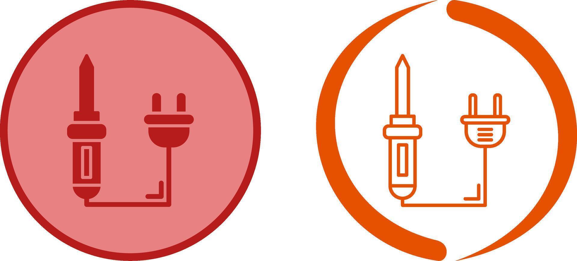 Soldering Iron Icon Design vector