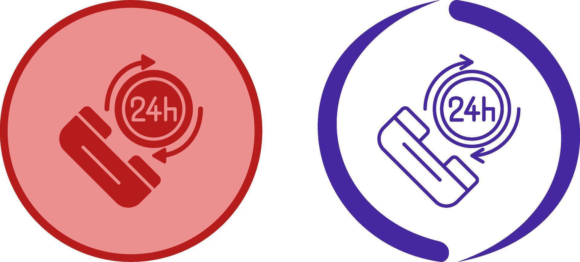 24h Icon Design vector