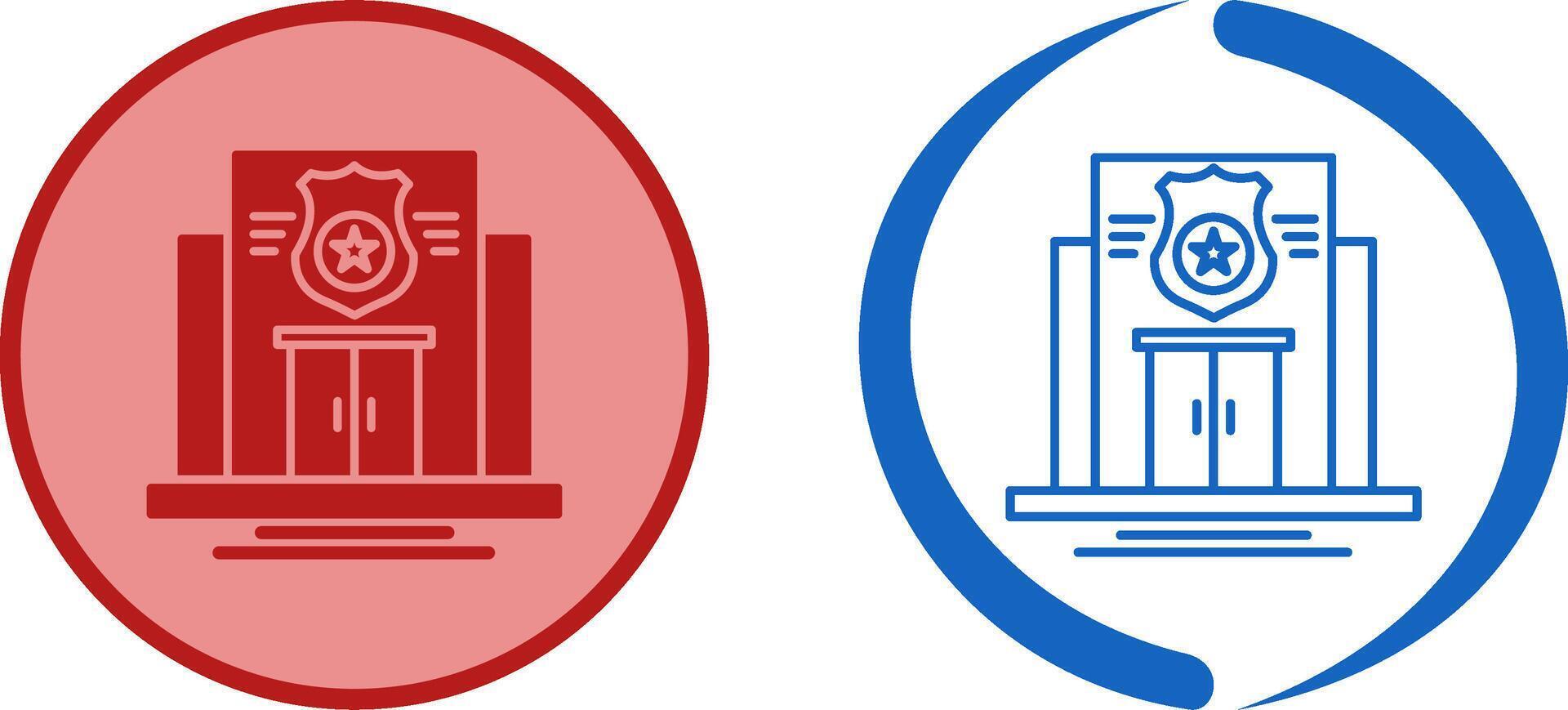 Police Station Icon Design vector