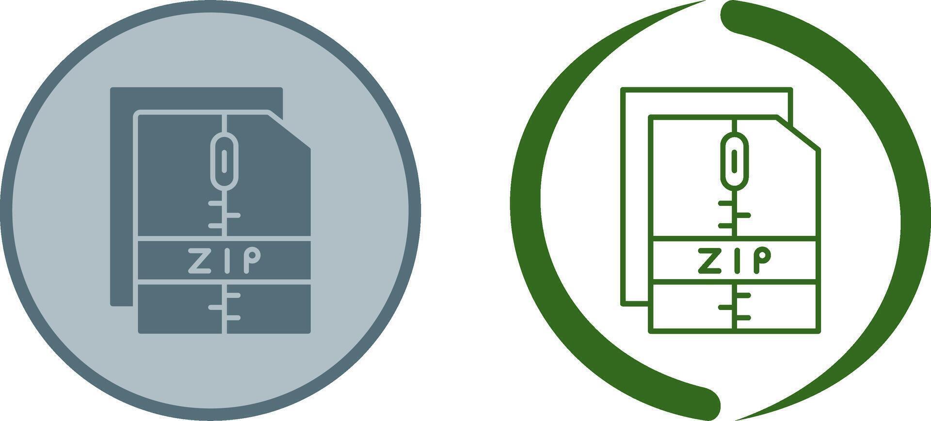 Zip File Icon Design vector