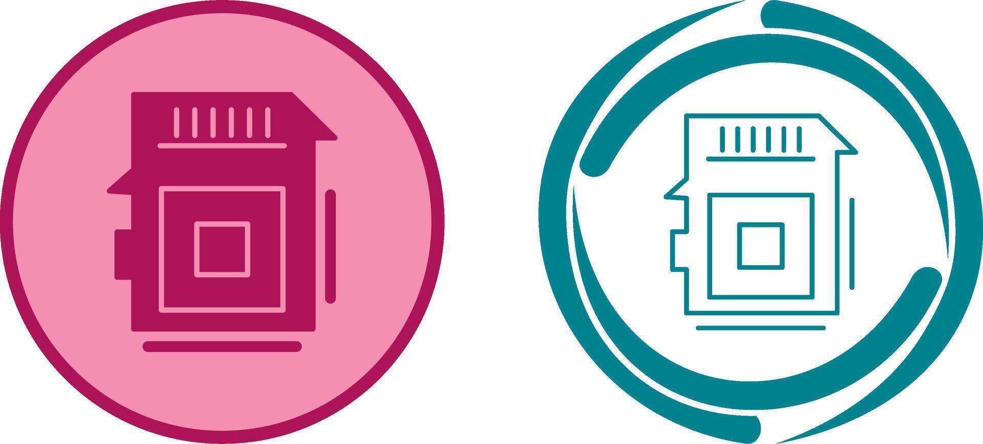 Sd Card Icon Design vector