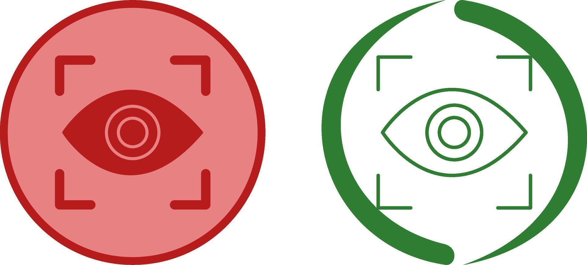 Eye Scan Icon Design vector