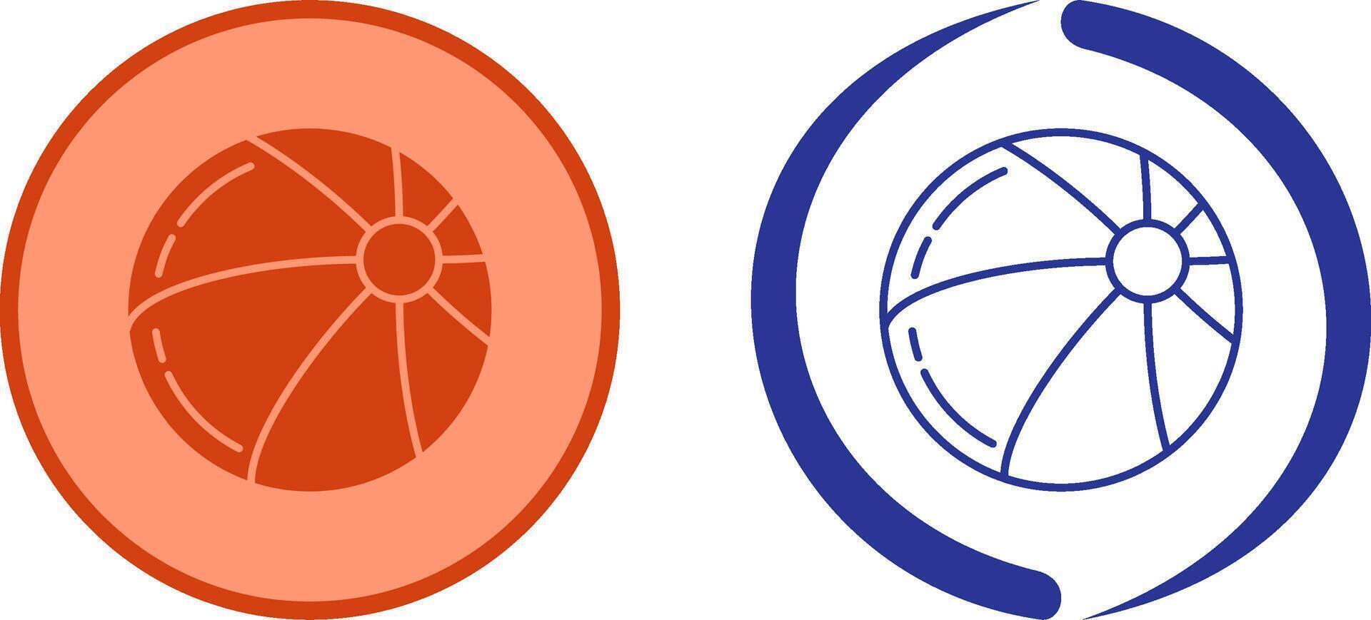Beach Ball Icon Design vector