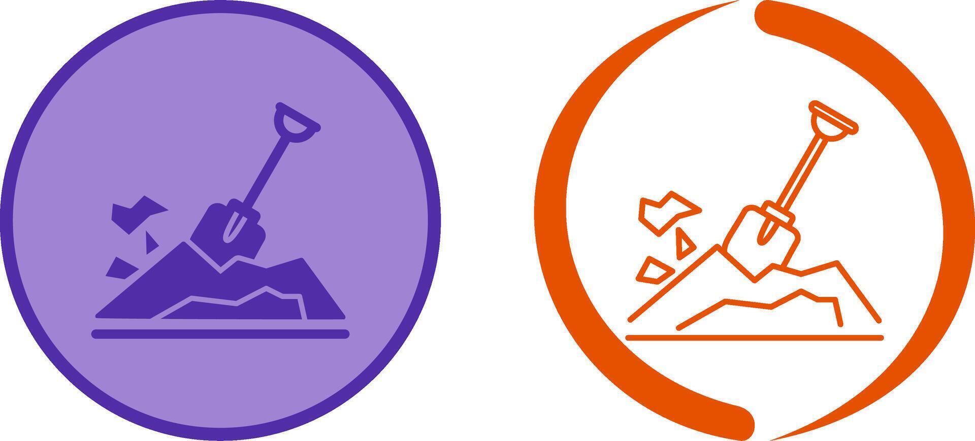 Digging Icon Design vector