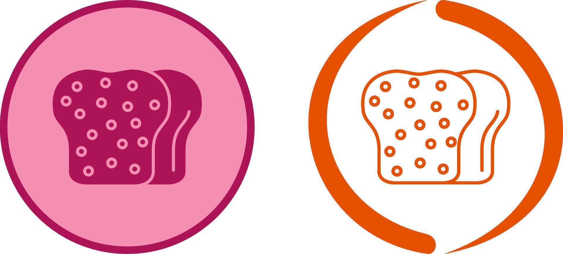 Toast Icon Design vector