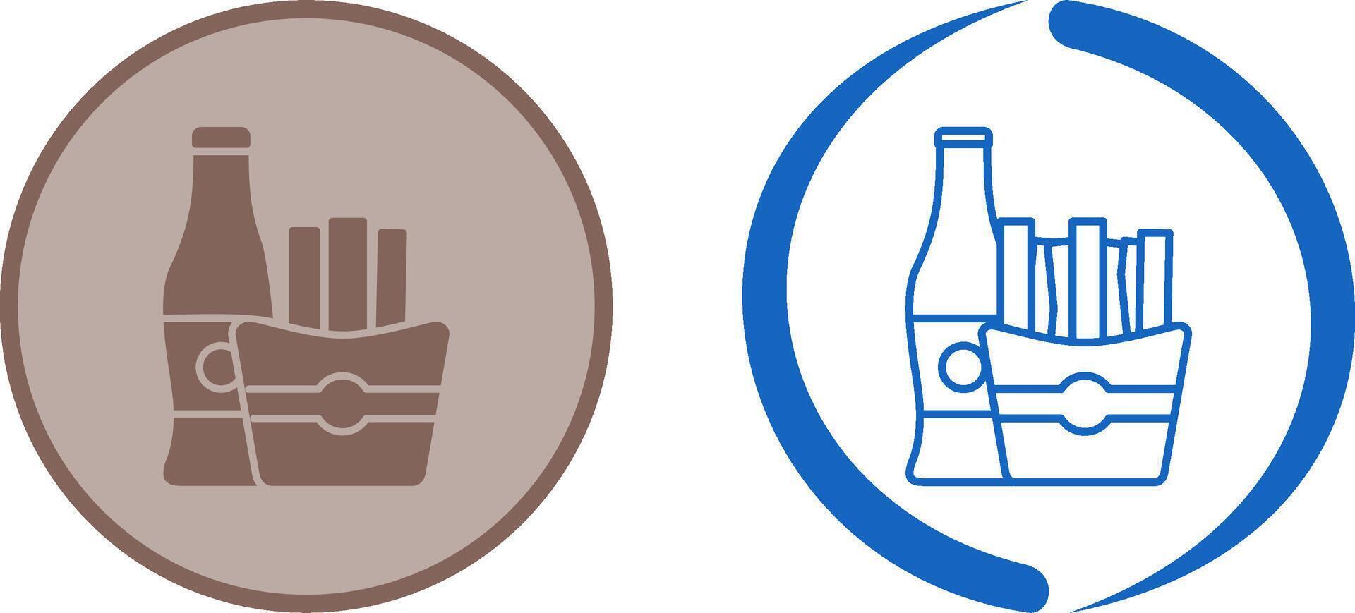 French Fries Icon Design vector