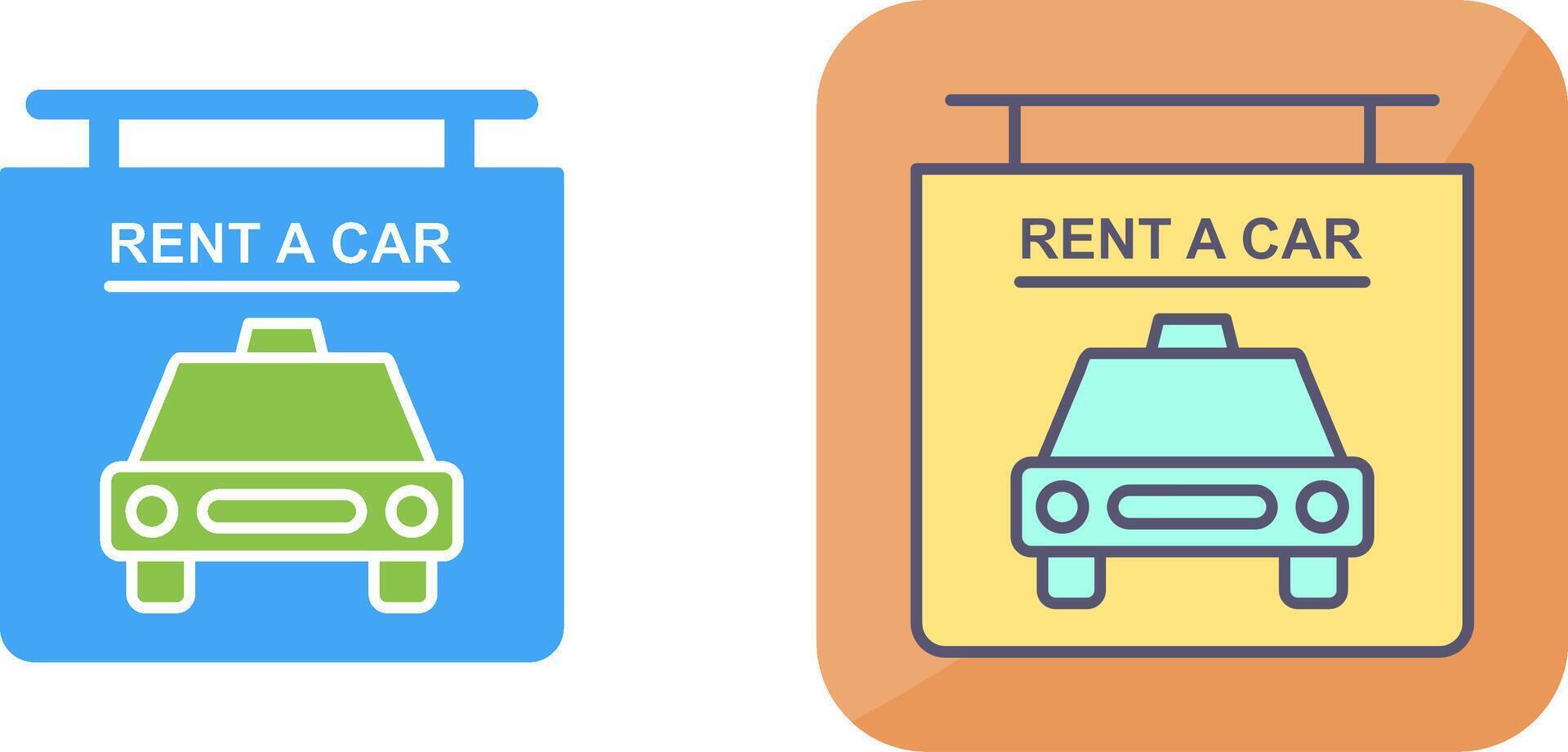 Rent a Car Icon Design vector