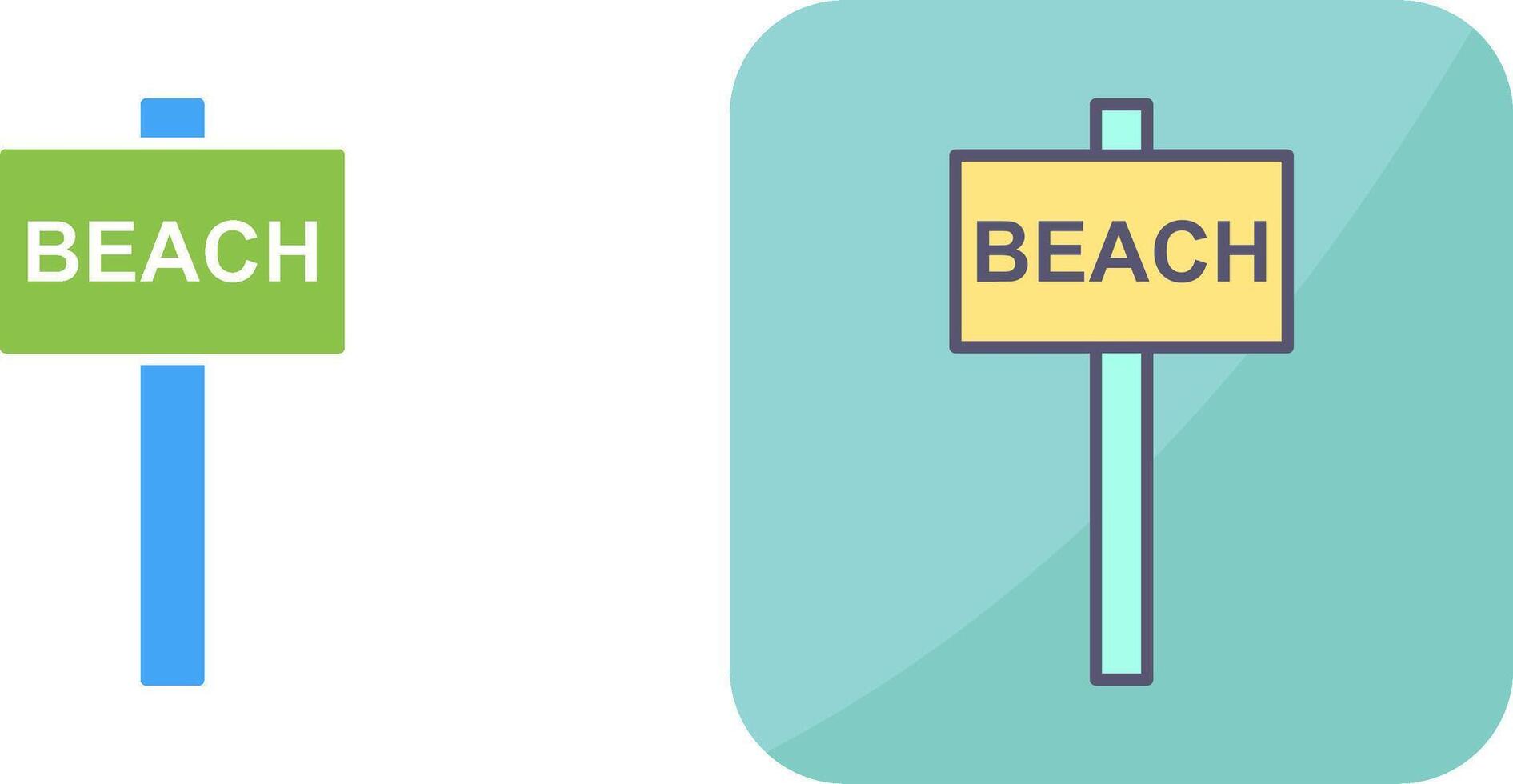 Beach Sign Icon Design vector