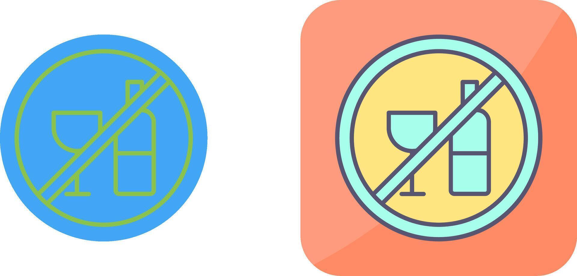 No Drinking Icon Design vector