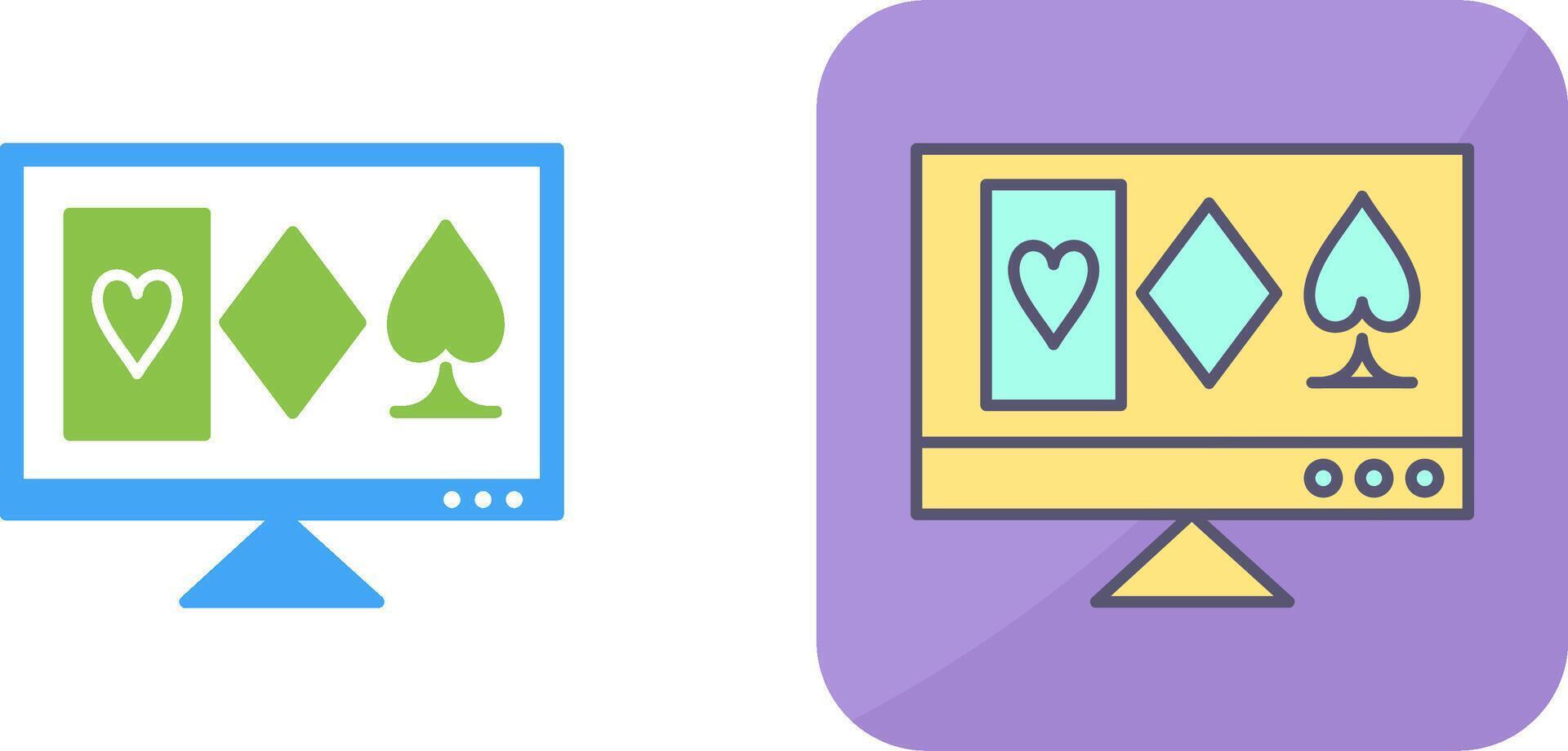 Online Gambling Icon Design vector