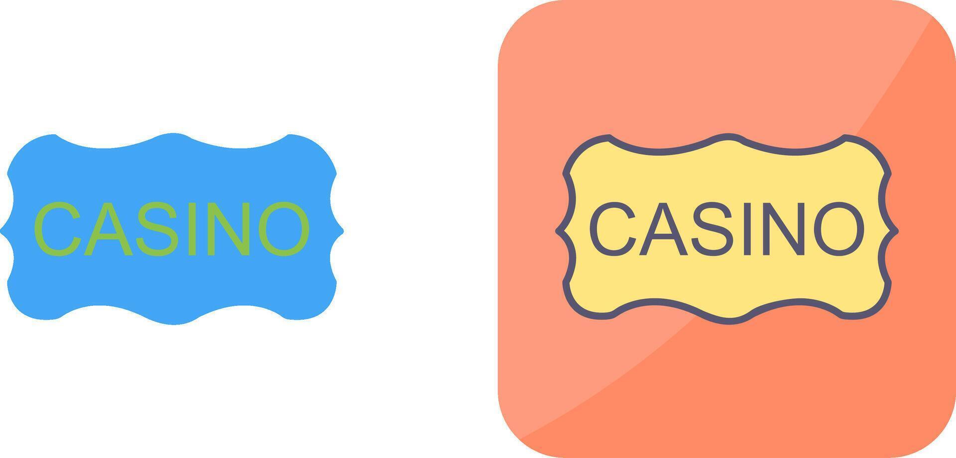 casino firmar icono diseño vector