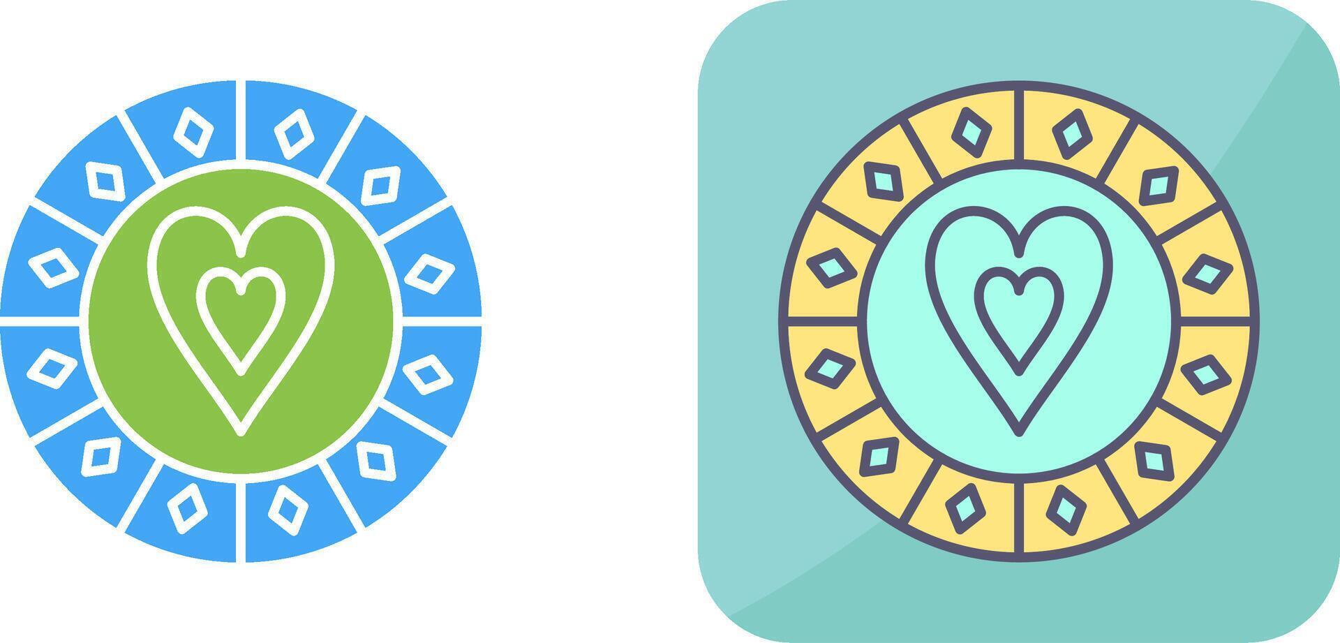 Heart Chip Icon Design vector
