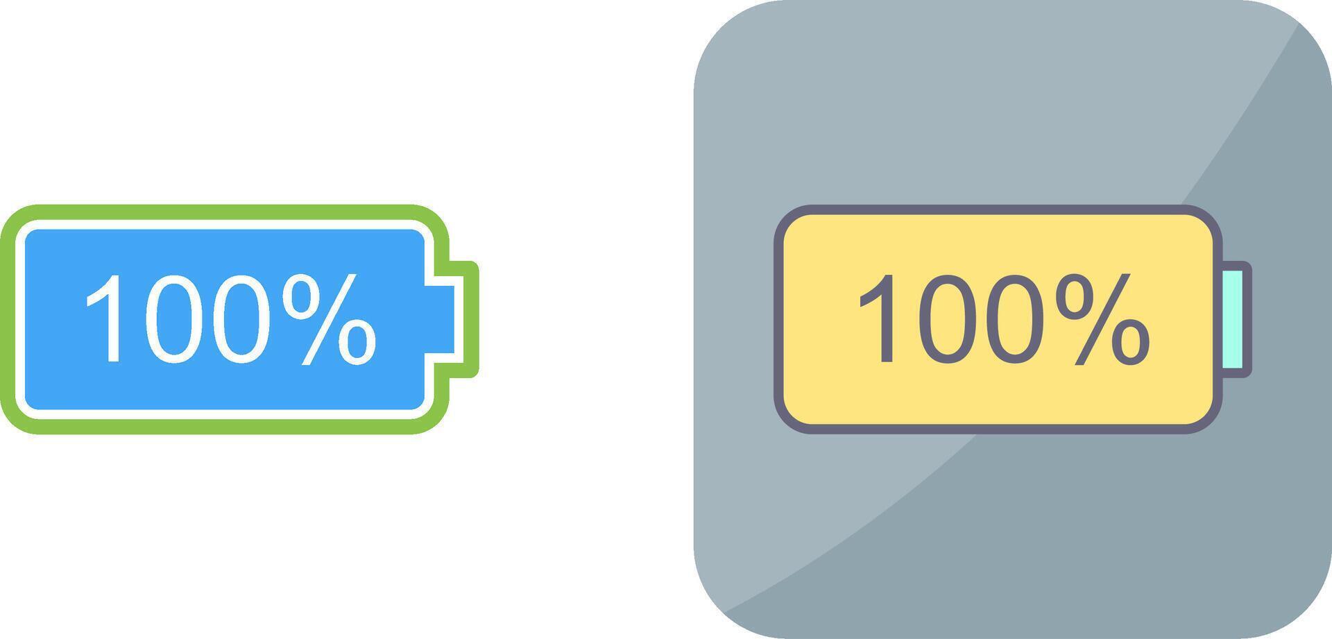 Unique Full Battery Icon Design vector