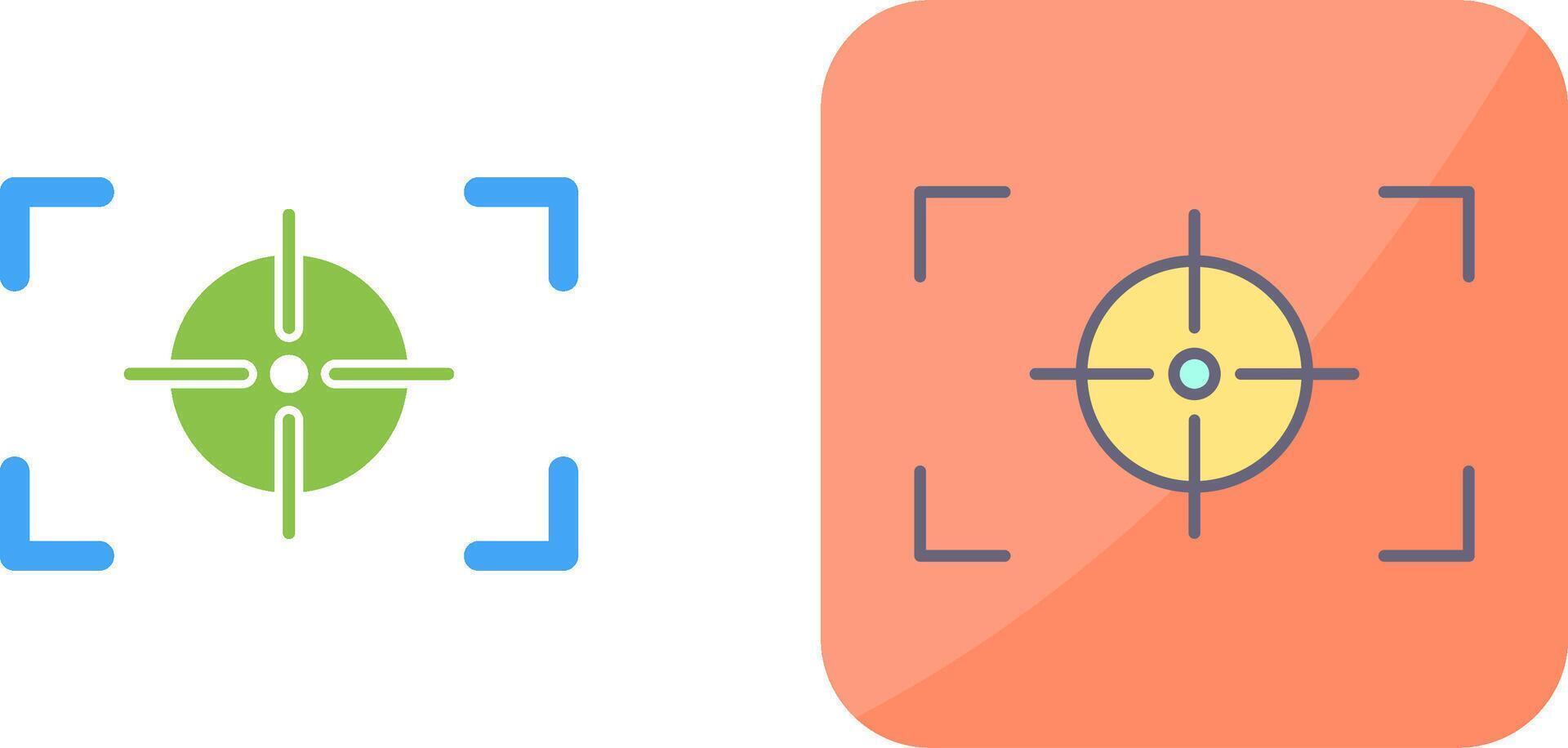 Unique Focus Horizontal Icon Design vector
