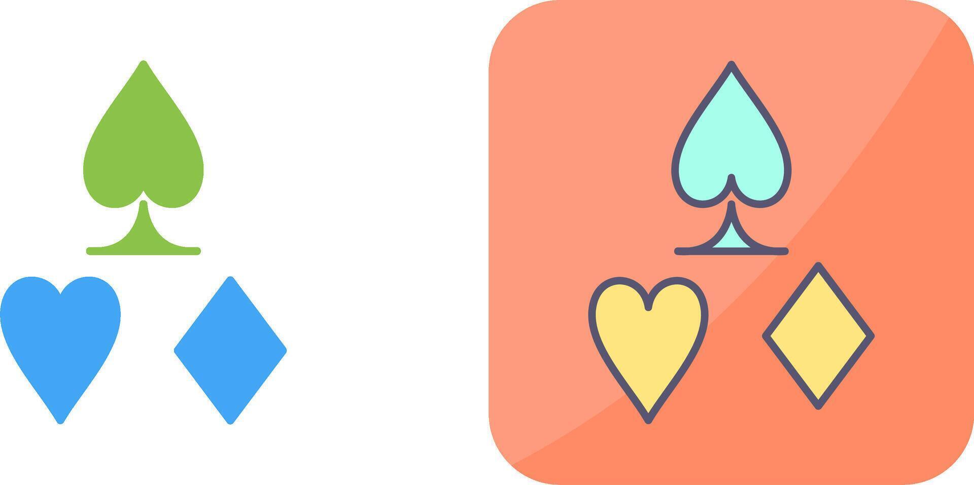 Card Suits Icon Design vector