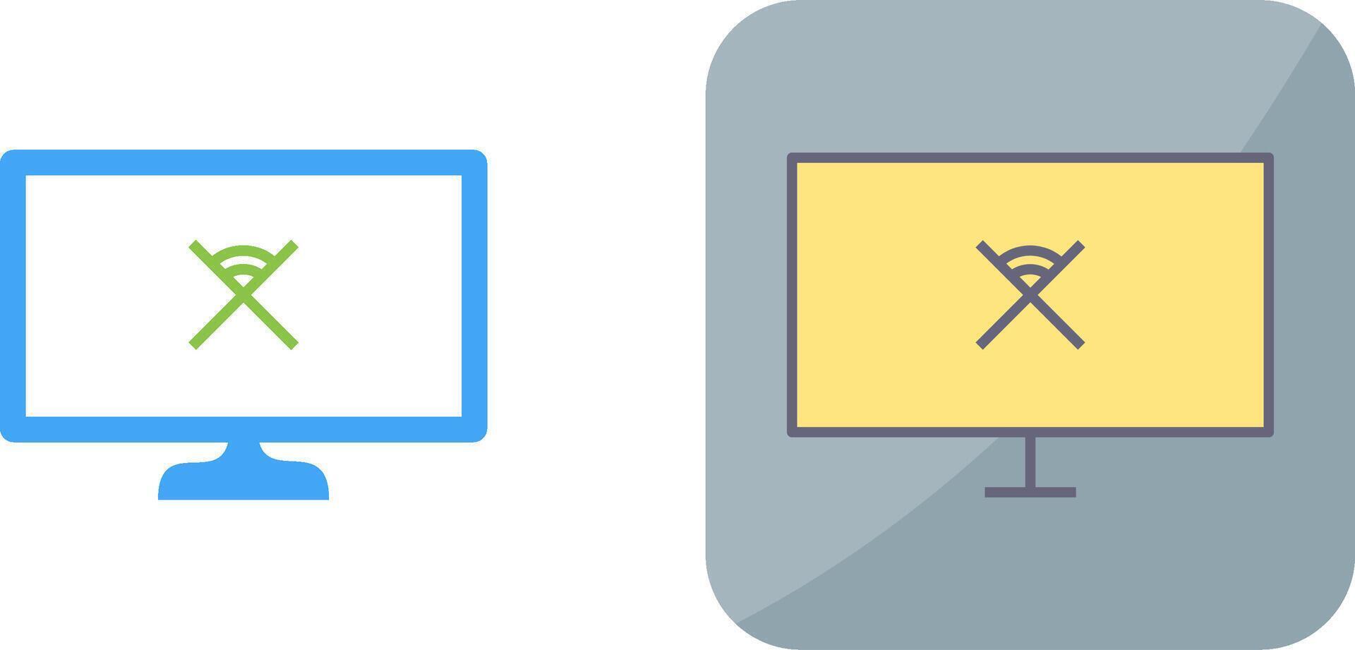 Unique Disconnected Network Icon Design vector