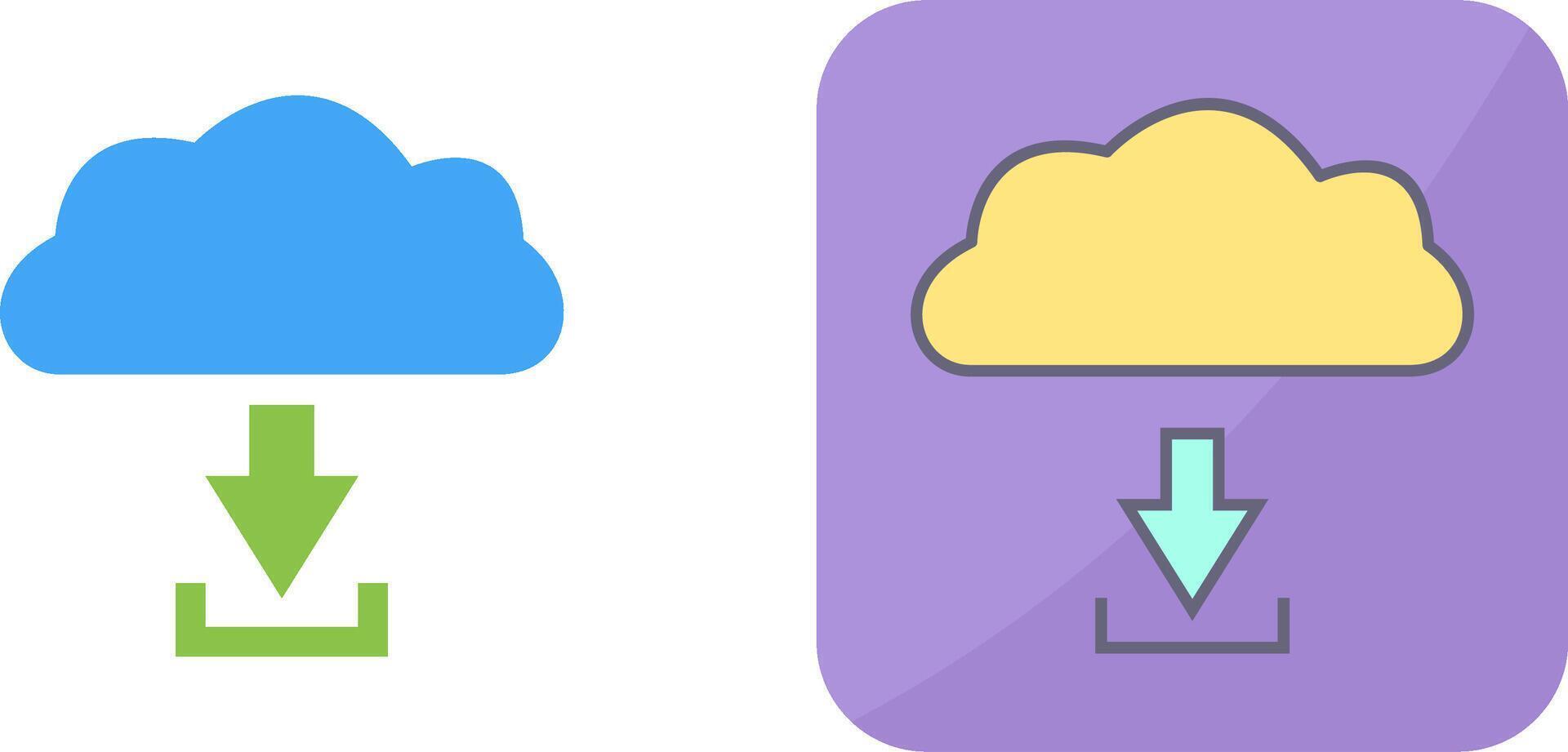 Unique Download from Cloud Icon Design vector