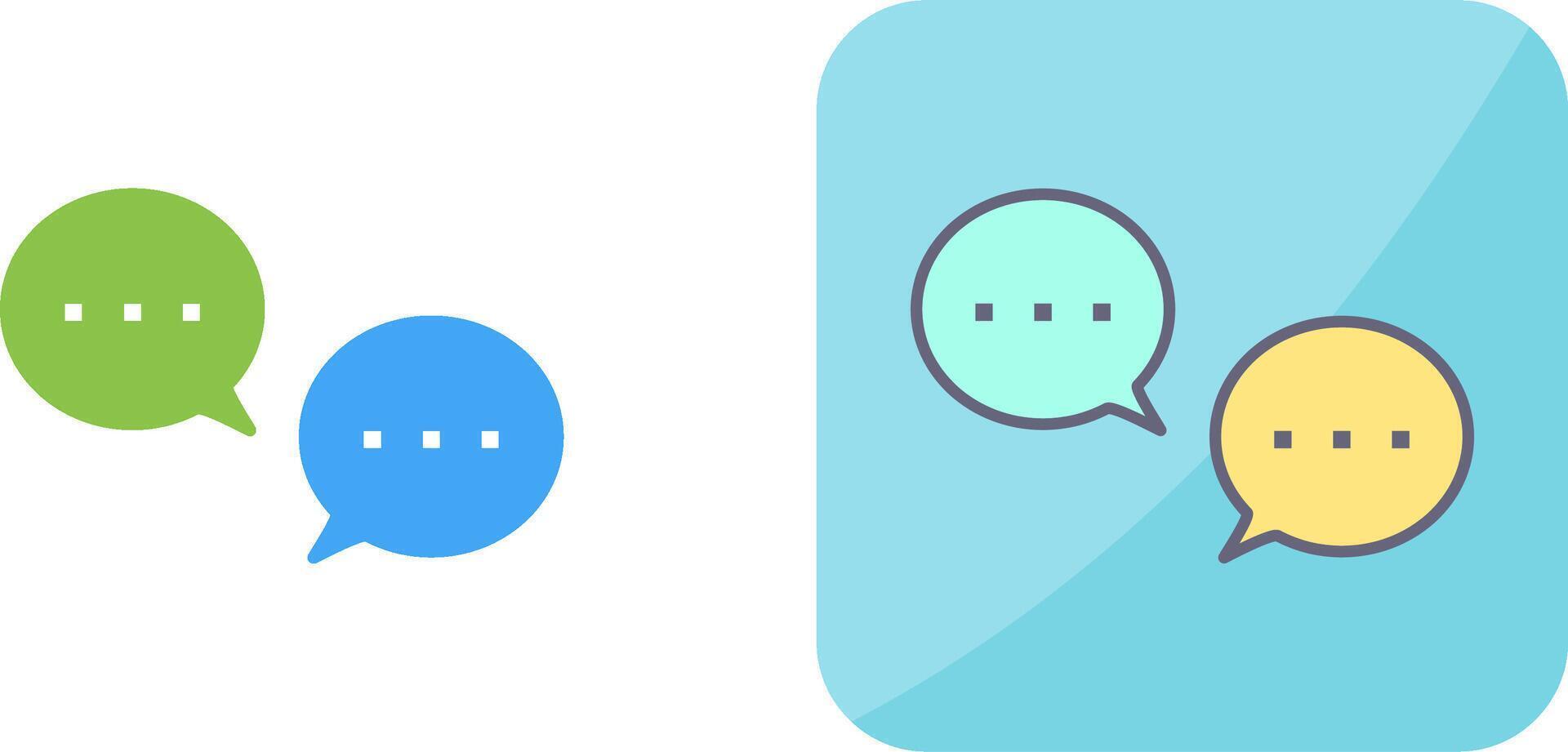 Unique Conversation Bubbles Icon Design vector