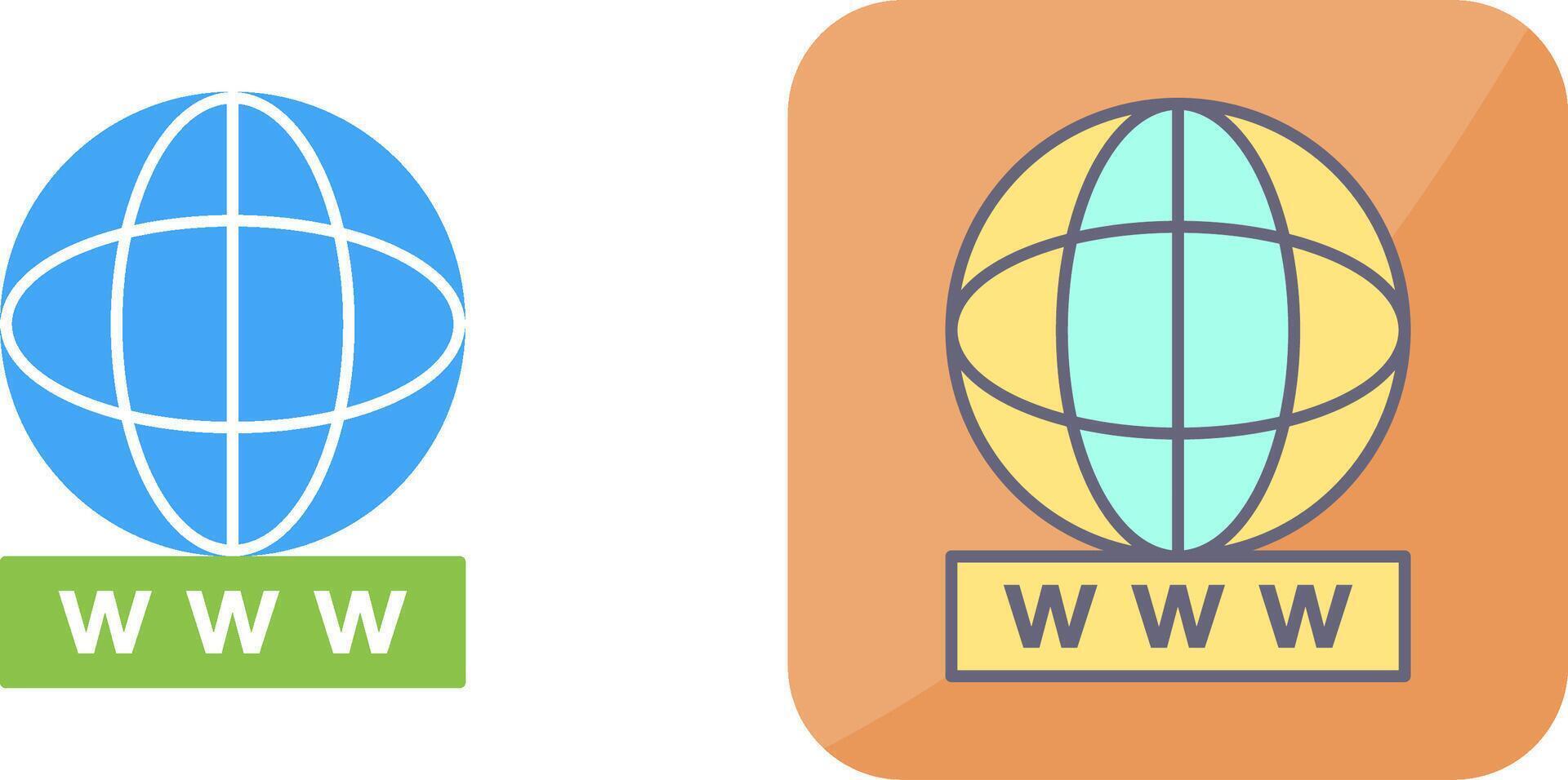 Unique World Wide Web Icon Design vector