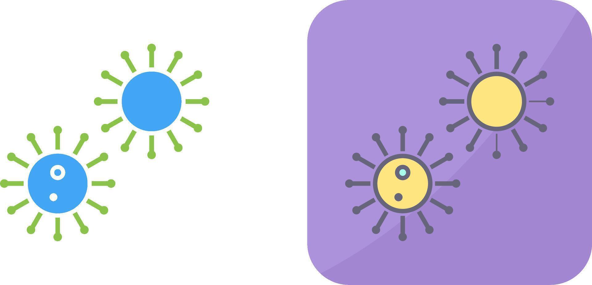 Unique Virus Icon Design vector