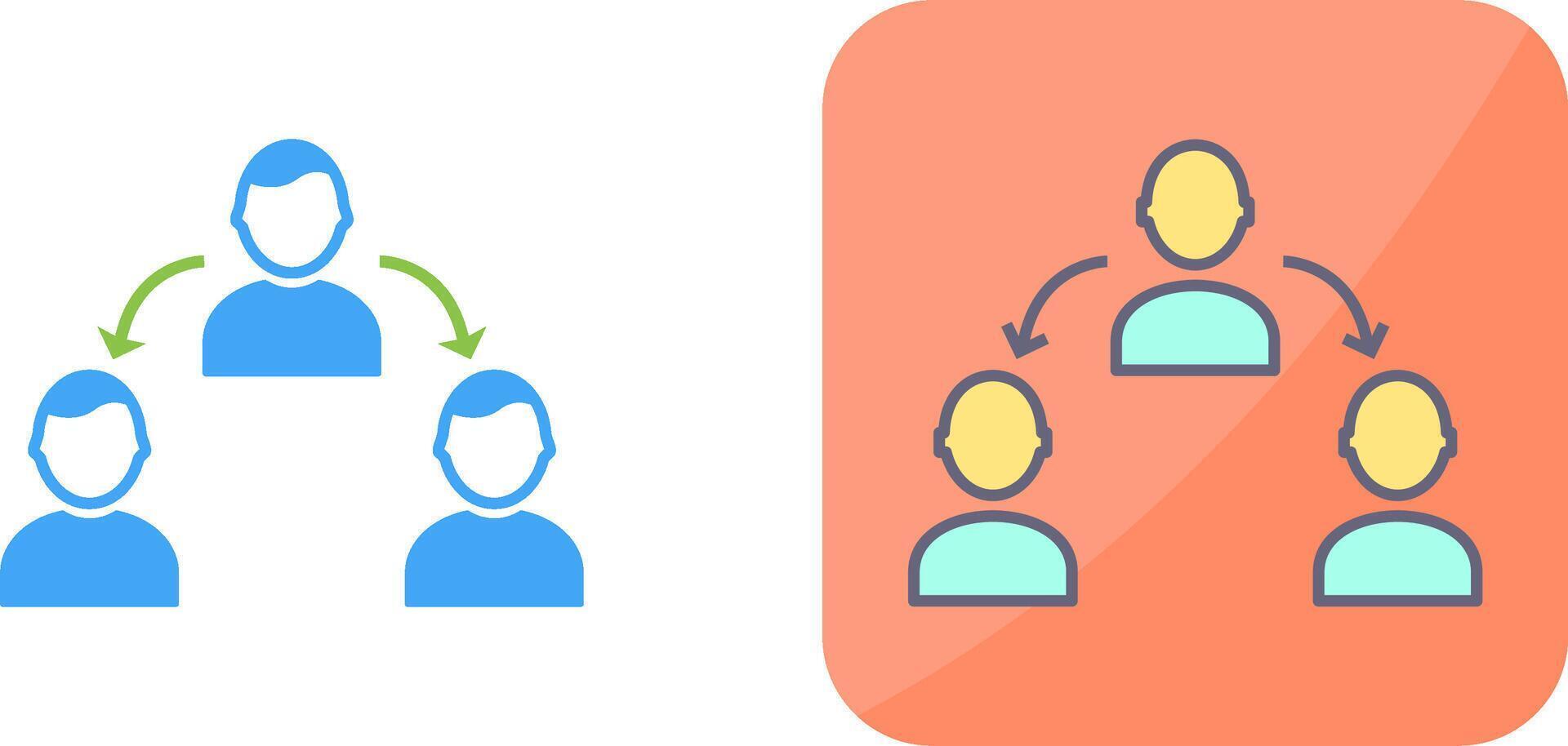 Unique Connected Profiles Icon Design vector