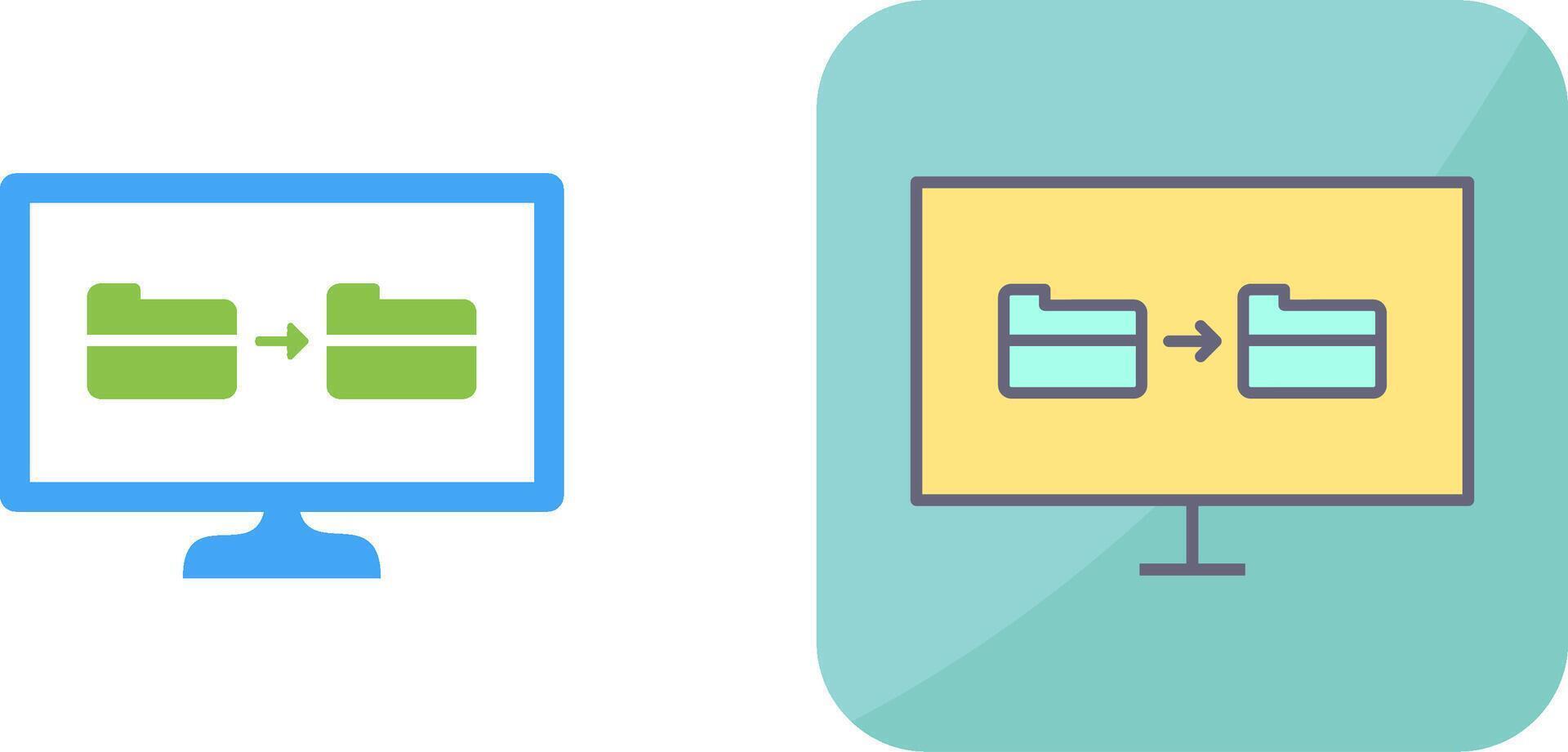 Unique File Sharing Icon Design vector