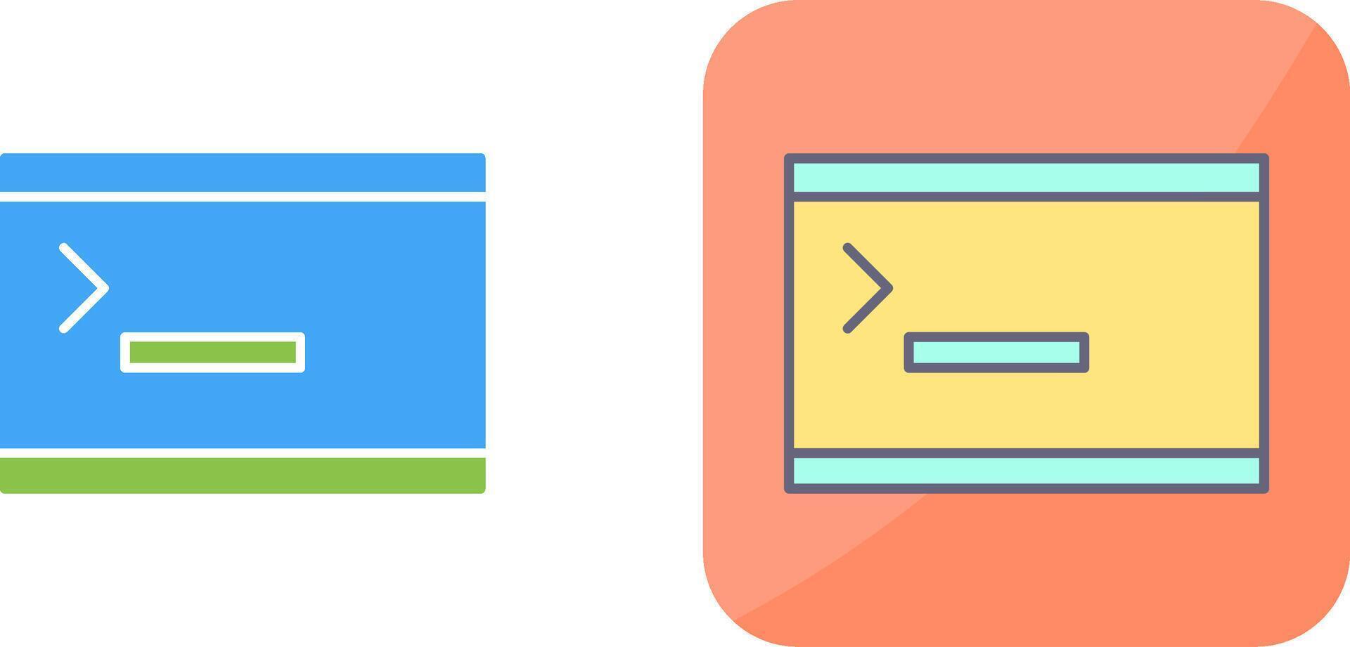 Unique Console Icon Design vector