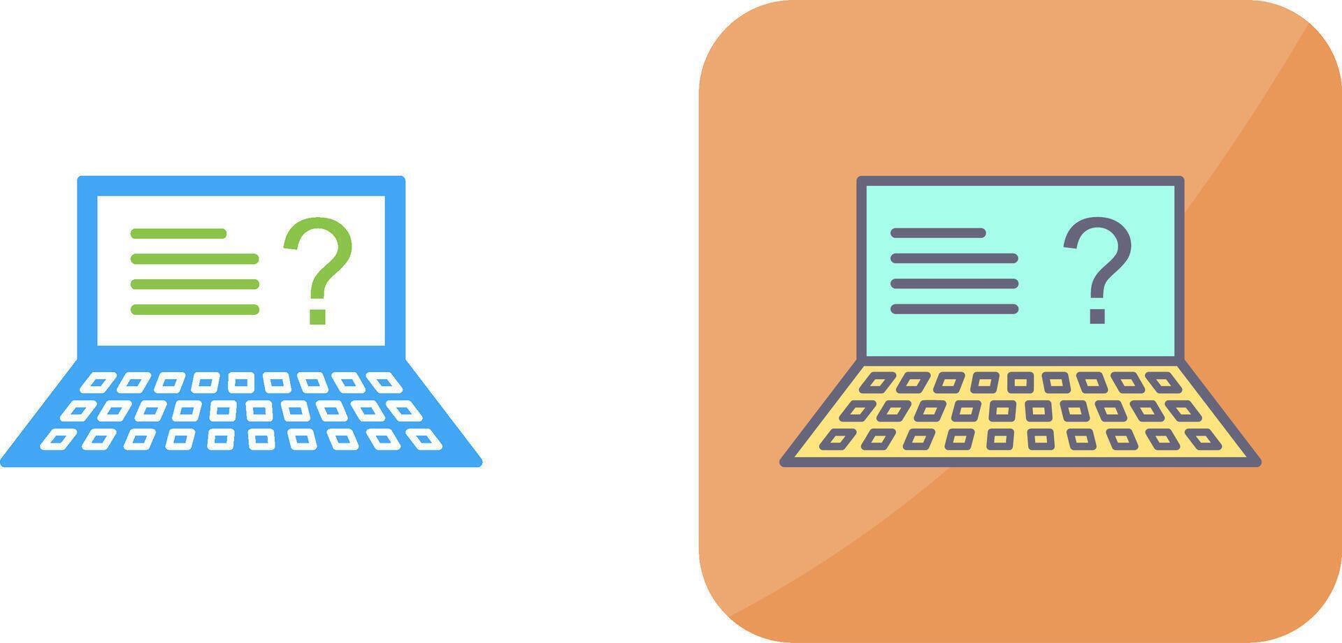 Unique Online Exam Icon Design vector