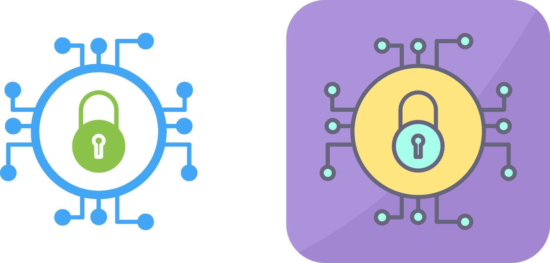 Unique Data Security Icon Design vector