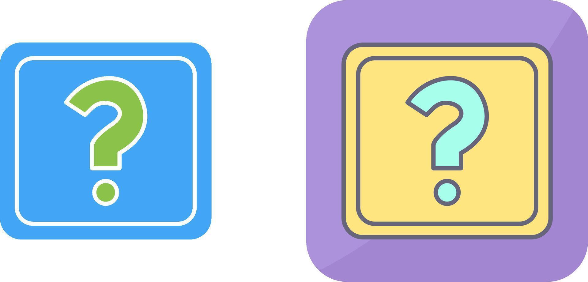 Unique Question Mark Icon Design vector