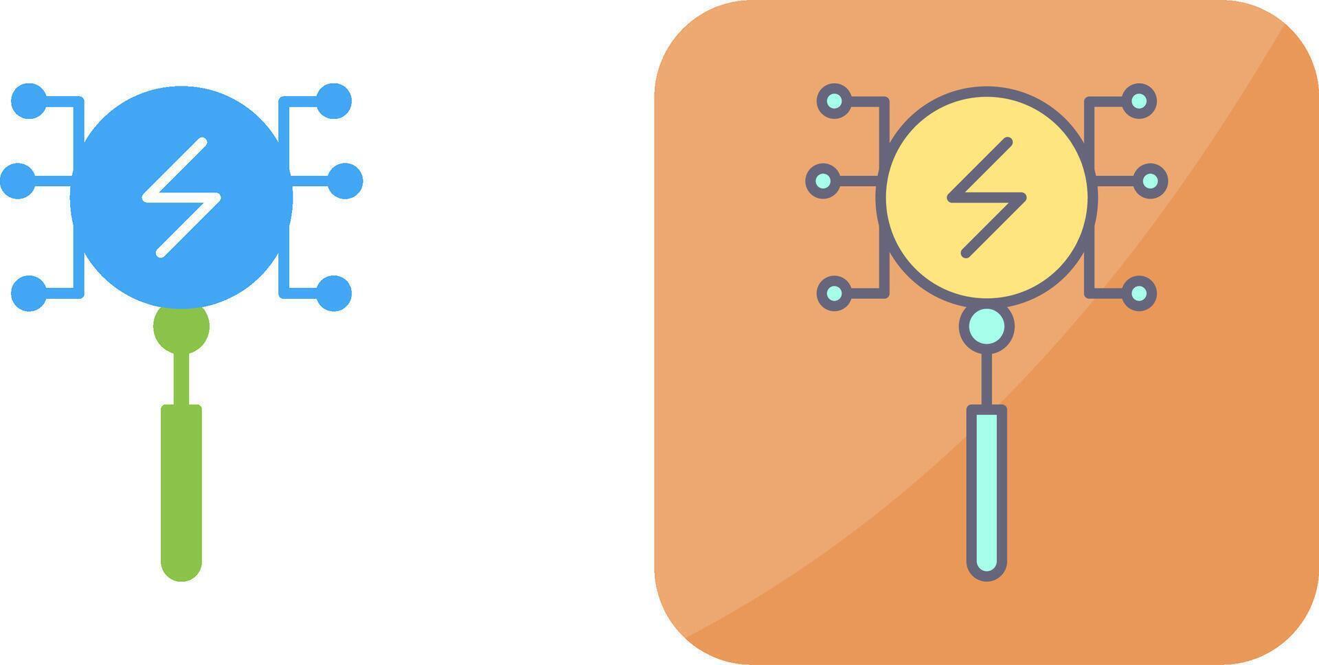 Unique Intelligent Search Icon Design vector