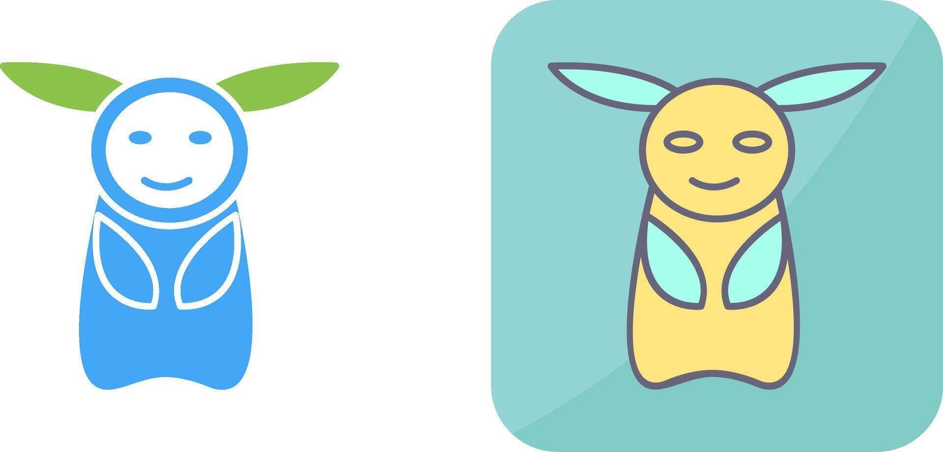 Unique Game Character Icon Design vector