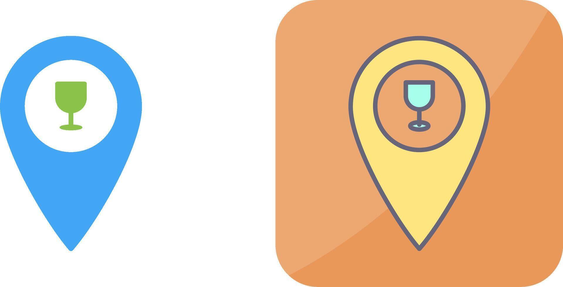 Unique Bar Location Icon Design vector
