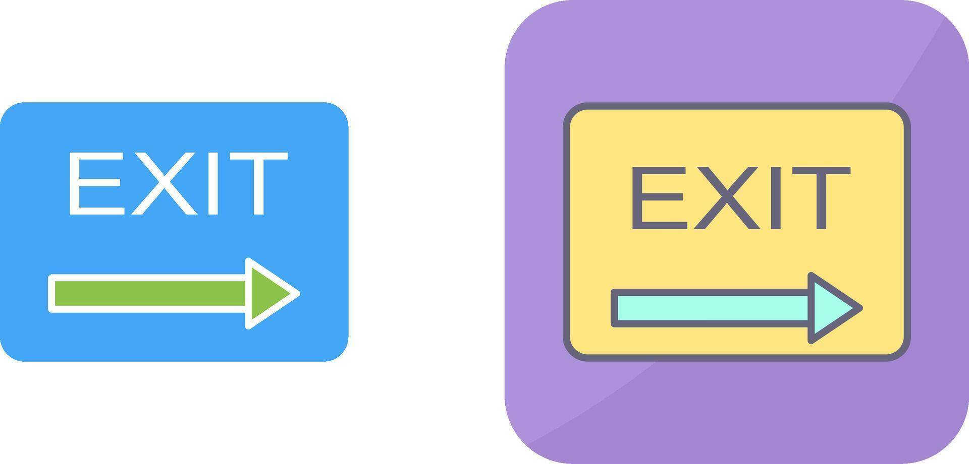 Unique Exit Icon Design vector