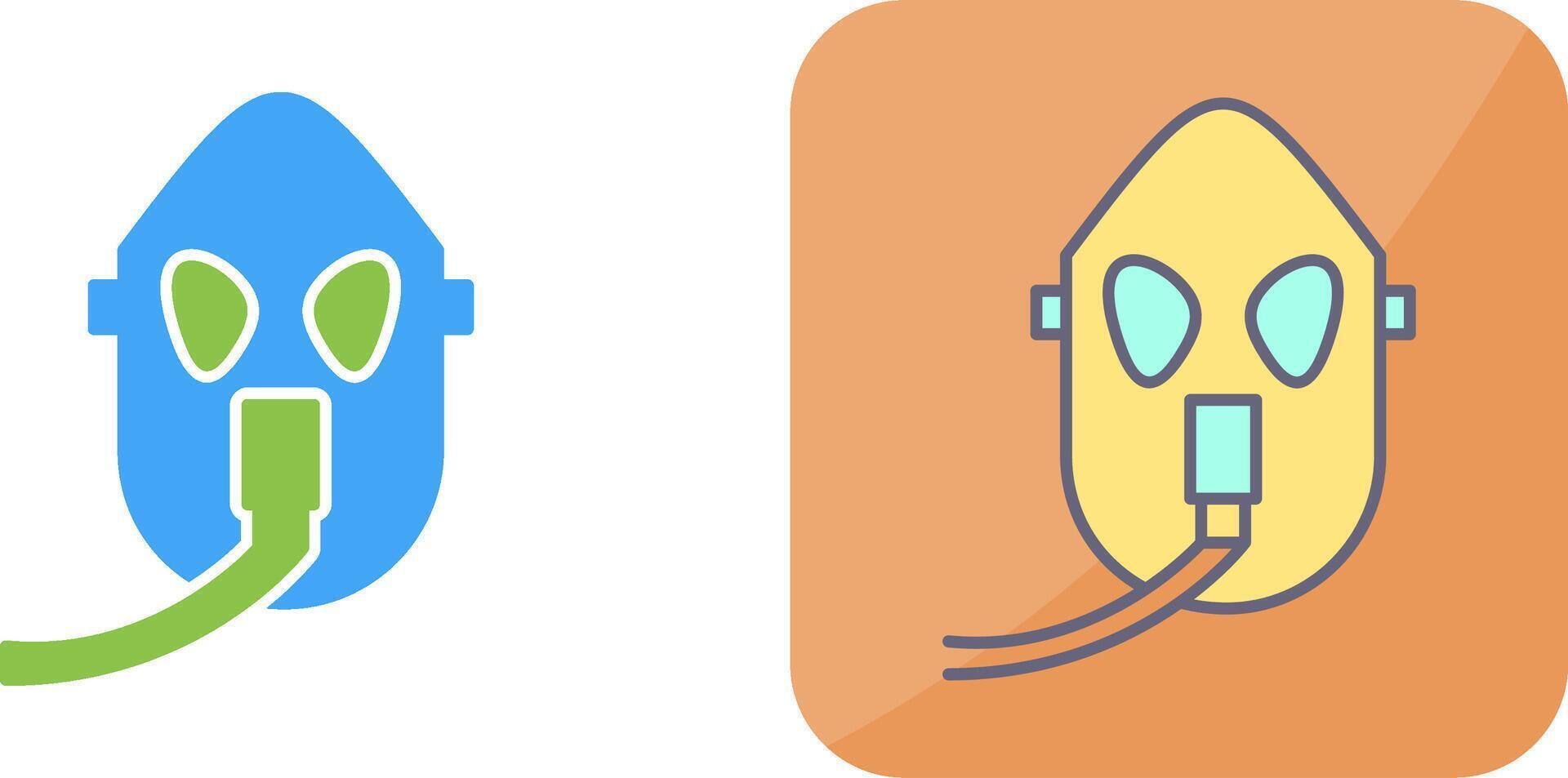 Unique Oxygen Mask Icon Design vector