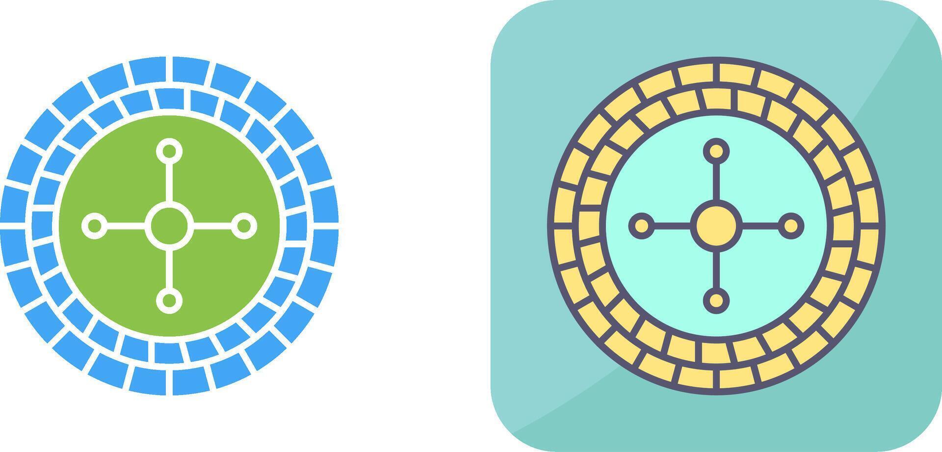 Roulette Icon Design vector