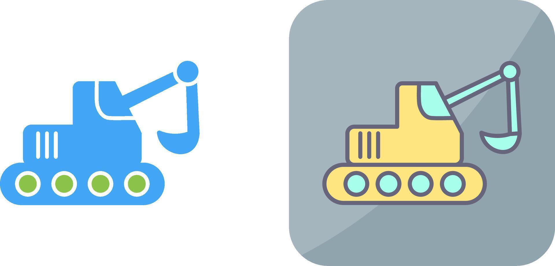 Escavator Icon Design vector
