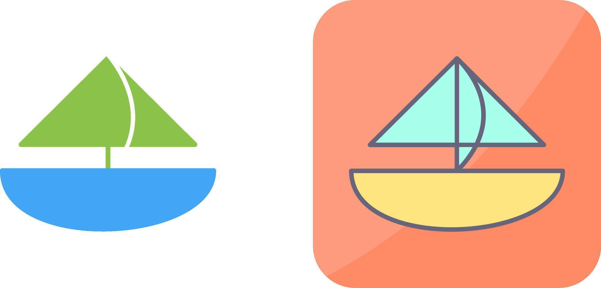 Small Yacht Icon Design vector