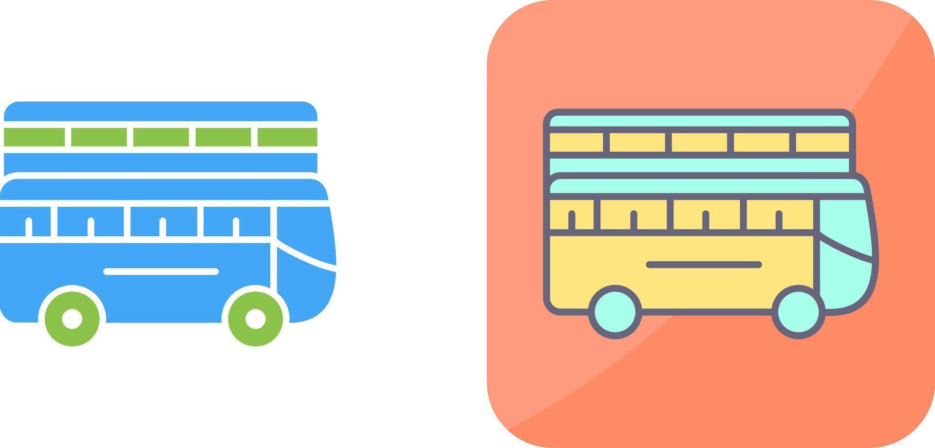 Double Bus Icon Design vector
