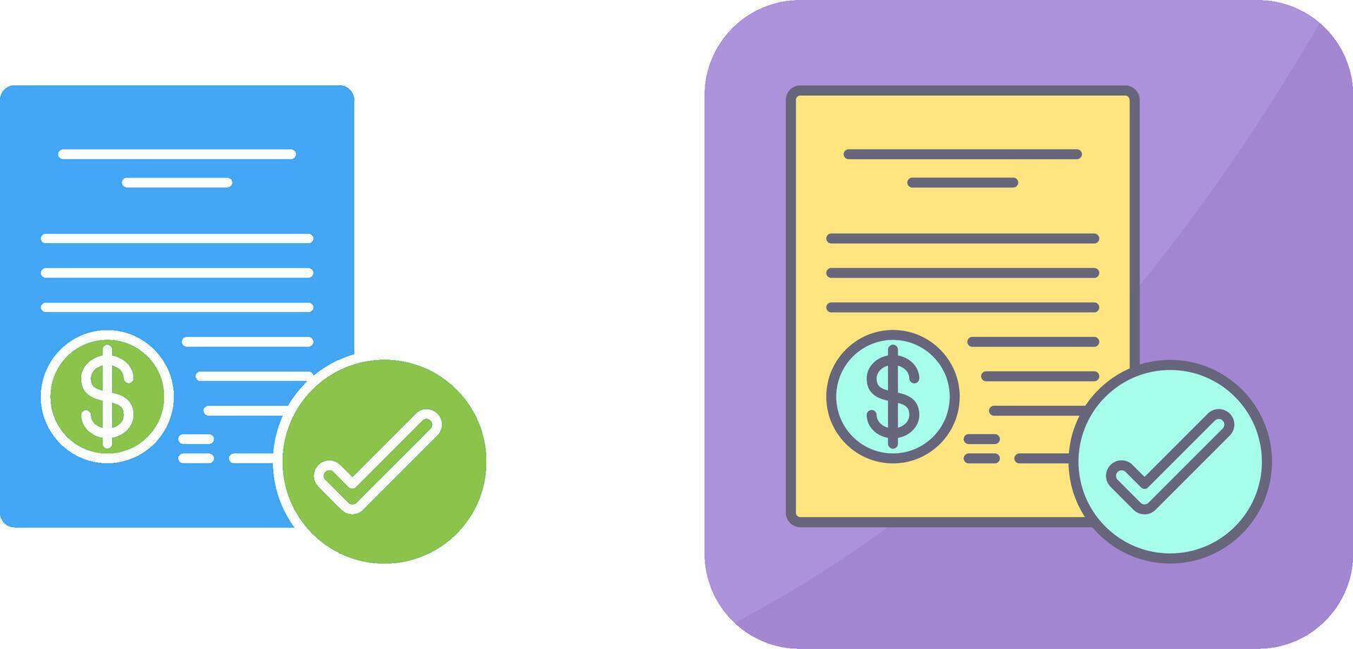 Paid Icon Design vector