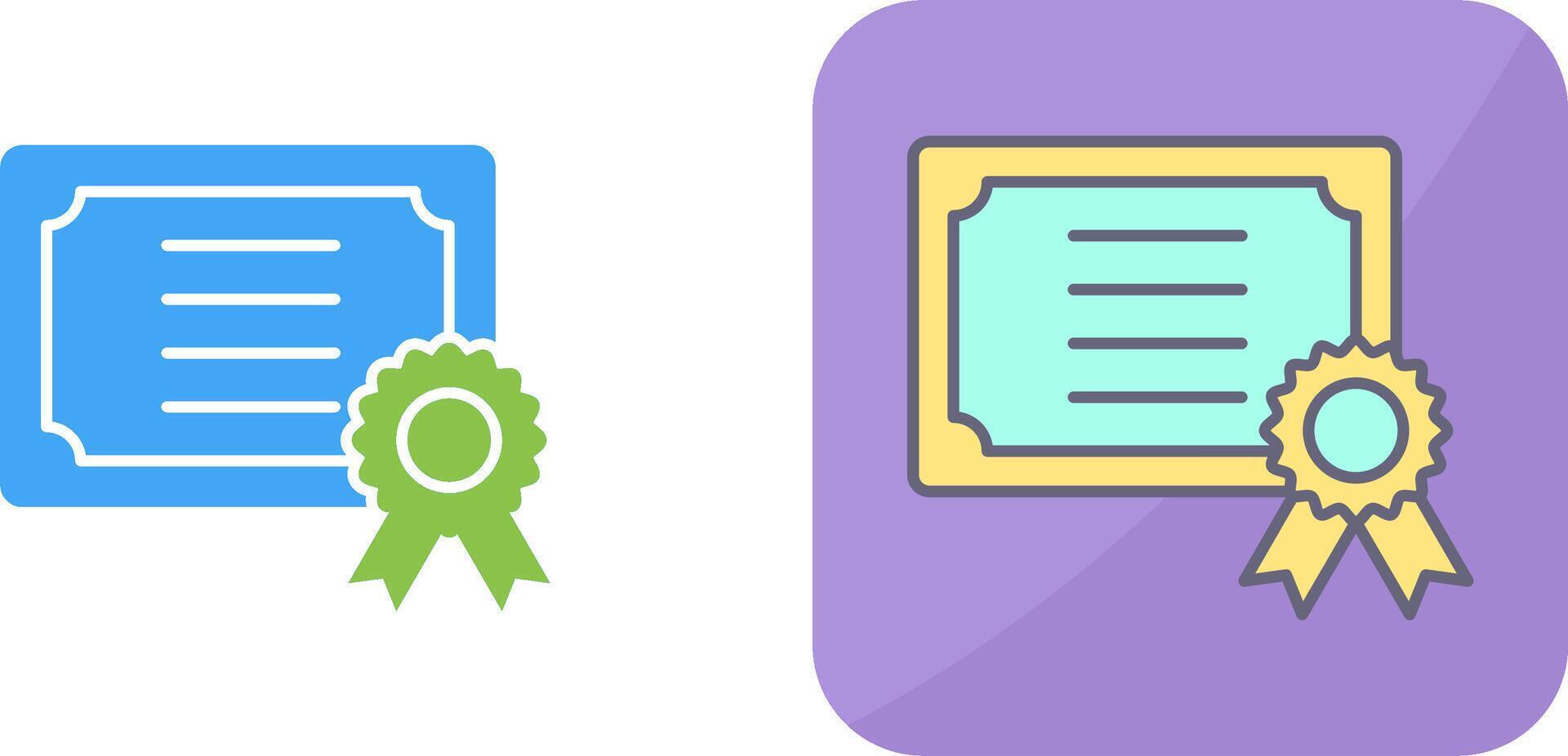 Certificate Icon Design vector