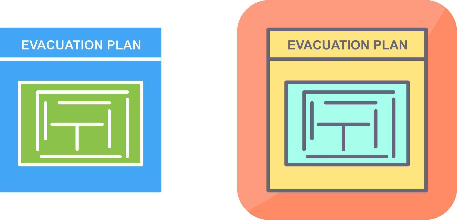 Evacuation Plan Icon Design vector