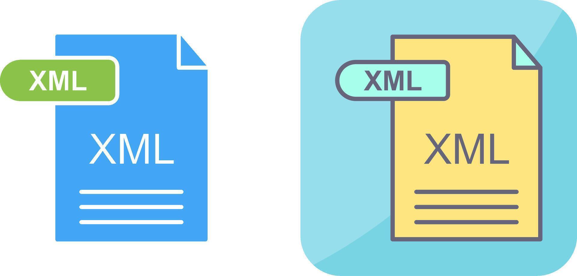 XML Icon Design vector