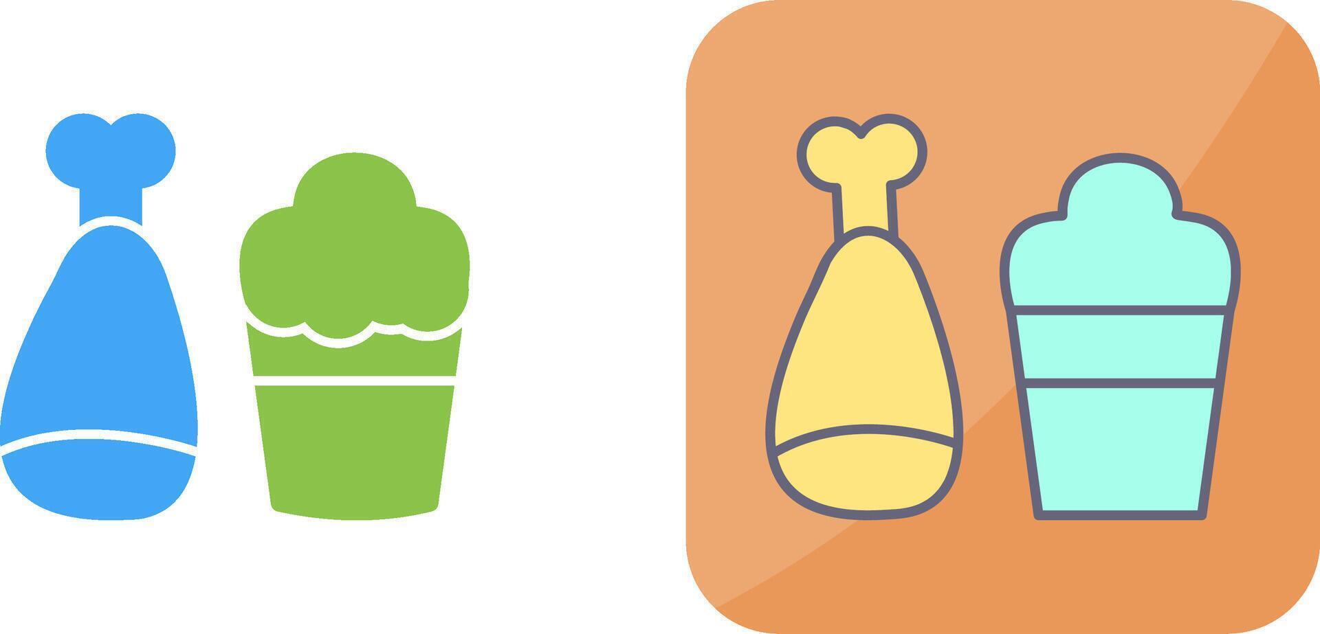 Food and Beer Icon Design vector
