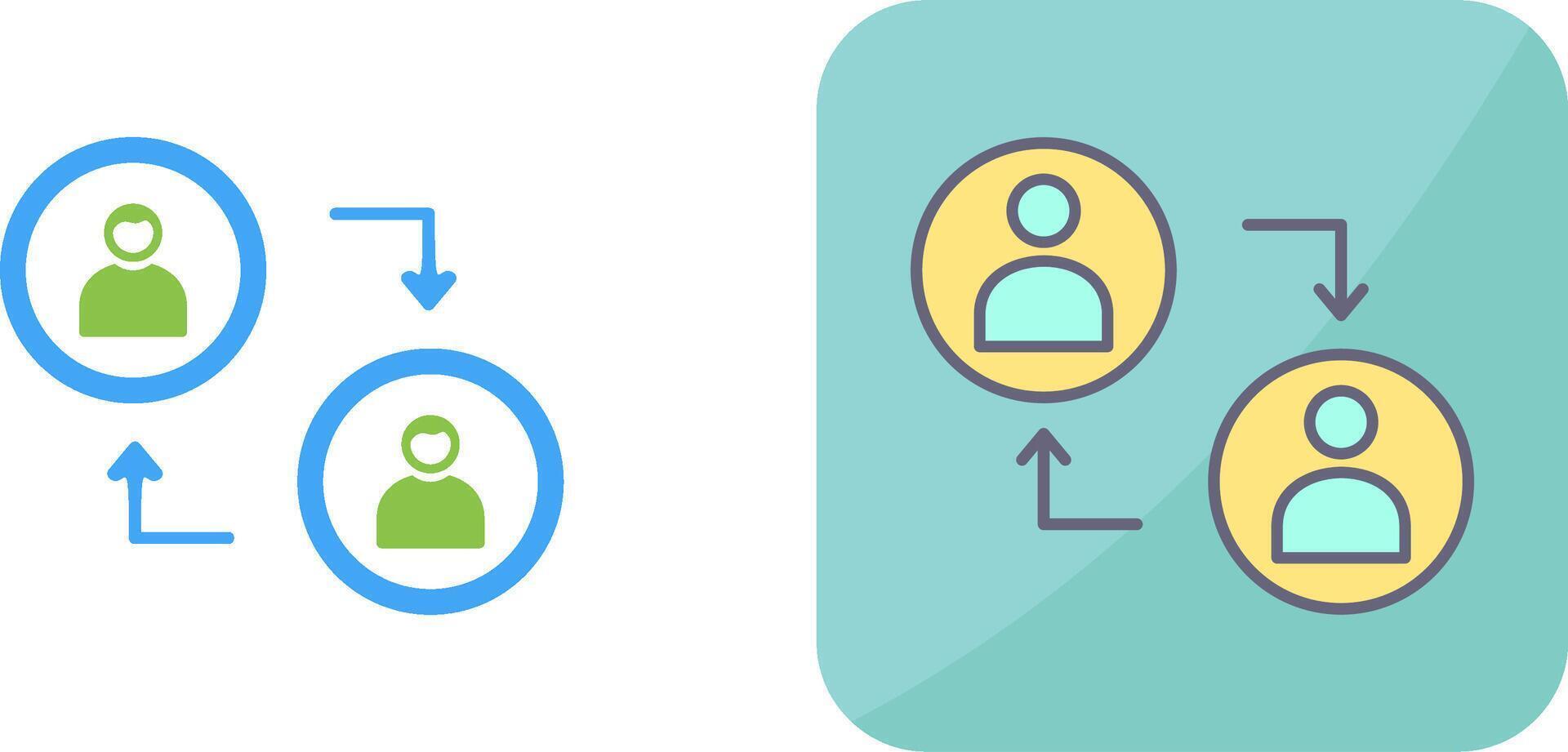 Connected Profiles Icon Design vector